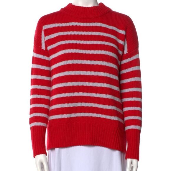 La Ligne Marin Sweater Red with Light Blue Stripes XS - Picture 2 of 5